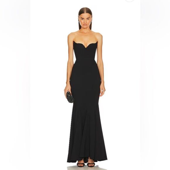 NEW Michael Costello x Revolve Billie Gown Black Size XS - Picture 1 of 9